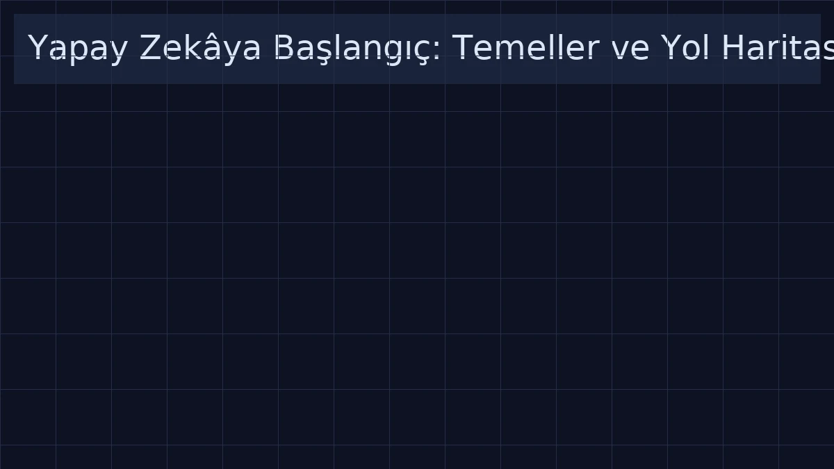 Yapay Zekâya Başlangıç: Temeller ve Yol Haritası figure 1
